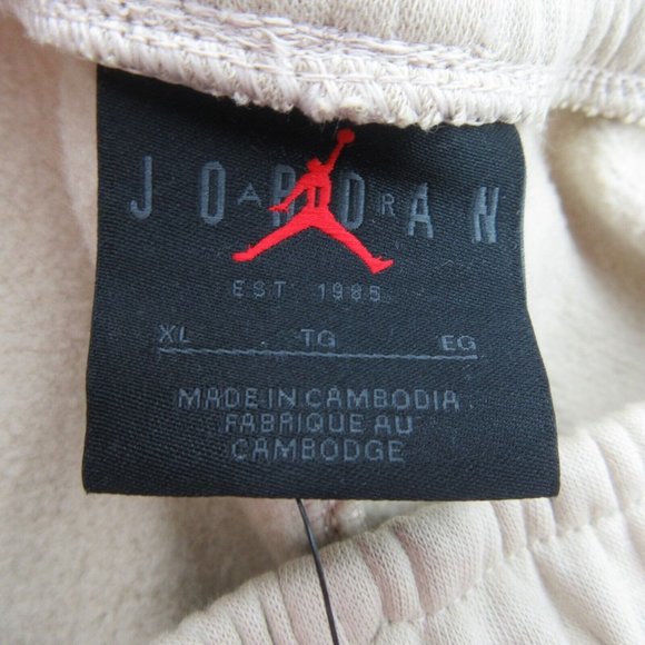 Jordan Essentials French Terry Pants Mens Size XL Rattan Beige NEW - Picture 11 of 13